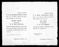 Huwelijksaankondiging E.J van Epenhuysen en J.A. MG (1897)